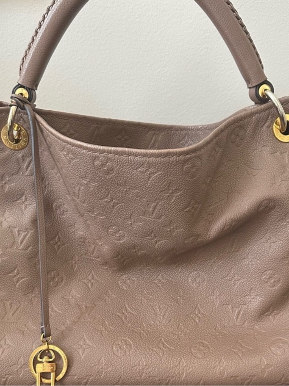 Louis Vuitton Empreinte Artsy Hobo in Taupe Turtledove with Gold Hardware